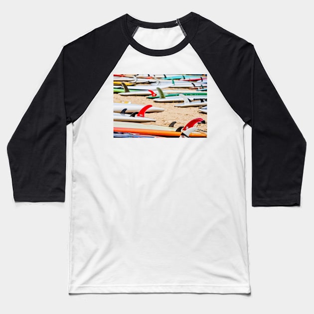 Colorful SUP Boards Baseball T-Shirt by alohaportraits